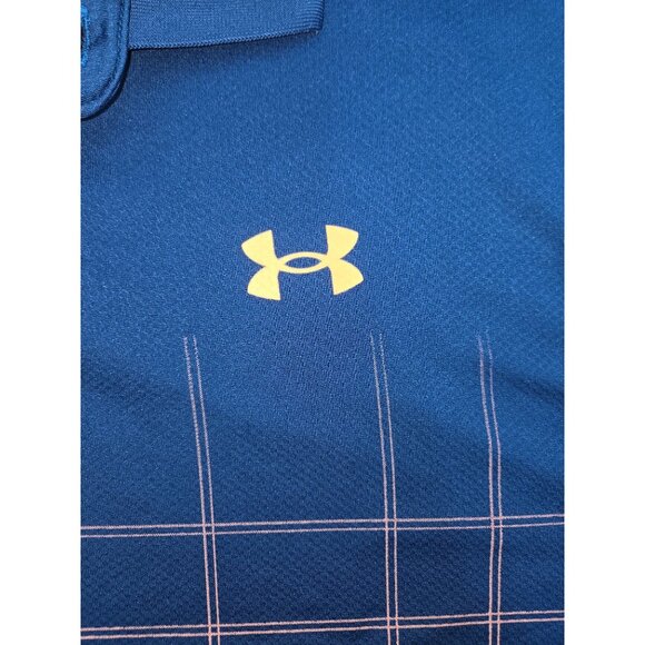 Under Armour Mens Performance Polo XXL Blue Loose Fit - Picture 8 of 9